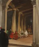 Italico Brass, Carnevale, Oil on canvas