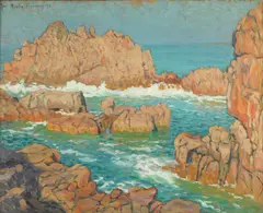 Jacques Martin-Ferrières, Rochert a Bréhat, Oil on canvas