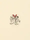 Prakru, "Jyoti Bhatt', Ink and color on paper, signed, dated in 1979, numbered 6/20 and