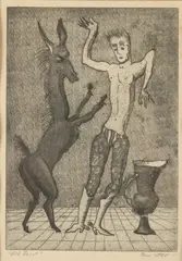 Bror Utter, Wild Beast, Etching and aquatint