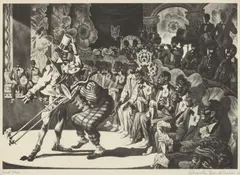 Charles Banks Wilson, End Men, Lithograph