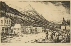 Cooke City by Hans Kleiber, Etching, sold Apr 2016