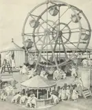 Italian School, Untitled, FERRIS WHEEL, signed illegibly, dated '54, inscribed and numbered IX/XV in pencil lower margin