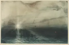 Kaiko Moti, Seascape, Etching and aquatint