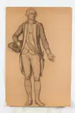 Allyn Cox, Study of George Washington Carrying Tricorn Hat, Study of George Washington Carrying Tricorn Hat, charcoal on paper