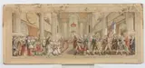 Allyn Cox, George Washington Leading Brethren in St John's Day Observance, Philadephia, watercolor and graphite on cardboard, circa 1954