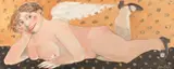 Joan Erbe, Reclining Angel, Oil on canvas