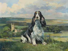 Clive Kidder, Cocker Spaniel, Oil on canvas