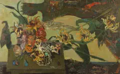 Yvette Alde, Bouquet a L'Ange, Oil on canvas