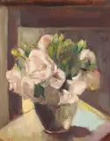 Nina Troitzky, Still Life with Vase of Flowers, Oil on board