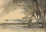 Harry Fenn, JOHN SINGER SARGENT'S PLACE and DRAW BRIDGE: TWO WORKS, each signed lower left, Artwork includes an old photograph