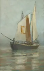 Ross Turner, Under Full Sail, Pastel