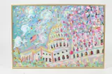James Paul Brown, United States Capitol Building in Spring, Mixed media on paper