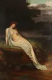 Female Nude Bather by Continental School, FEMALE NUDE BATHER, oil on canvas, offered Apr 2016