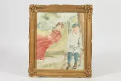 Sidney Starr, Mother and Son, Oil on board