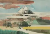 Dong Kingman, Road Leading to Mountain, Watercolor