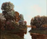 Don Jurney, An October Afternoon, Oil on panel
