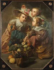 Three Maidens with Basket of Fruit by Frans Hals, THREE MAIDENS WITH BASKET OF FRUIT, oil on canvas, offered Apr 2016