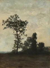 Emile Wauters, Landscape with Trees, Oil on canvas