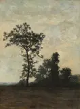 Emile Wauters, Landscape with Trees, Oil on canvas
