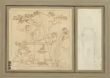 CLASSICAL SCENE WITH CHERUBS and MAIDEN IN ROBE: TWO WORKS, first; unsigned by Jean-Auguste-Dominique Ingres, Pencil, offered Apr 2016