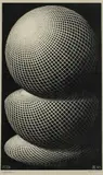 M. C. Escher, Three Spheres I