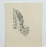 Allyn Cox, Study for American Flag, Graphite on paper