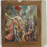 Allyn Cox, Study for Classical Mural of Cleopatra, Oil on canvas