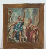 Allyn Cox, Classical Mural Study for Clark Library, Oil on canvas