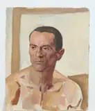 Allyn Cox, Portrait of a Man, Oil on unstretched canvas