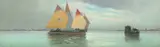 Continental School, Under Full Sail, Pastel