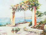 Henri Jousset, Along the Coast, Oil on canvas laid on board