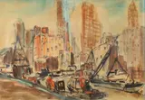 New York City by American School, Watercolor, offered Jun 2016