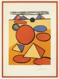 La Petite Pyramids by Alexander Calder, Lithograph on arches paper, sold Jun 2016