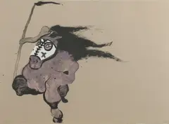 Julie Schumer, Abstract Indian Brave on Horse, Color lithograph