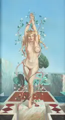 Guy Steele Fairlamb, STANDING FEMALE NUDE, identified on stretcher verso, Oil on canvas