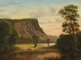 Bucolic Scene with Cows by American School, BUCOLIC SCENE WITH COWS, oil on canvas, offered Jun 2016