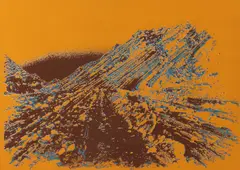 Claus Mroczynski, Abstract Landscape, Color lithograph