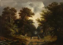 Sheep Herder by Sylva, Oil on canvas, sold Jun 2016