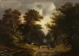 Sylva, Sheep Herder, Oil on canvas