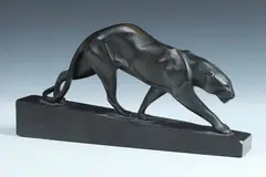 Maurice Prost, Panthére Marchant, Bronze - Height: 7 1/2 in. x 14 1/2 in