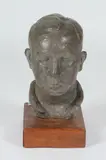 Peer Luise Stevens, Lawrence Malcolm Stevens, Marble dust and composition, with cherrywood base cut from tree in Palisades