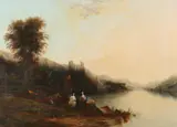 British School, Amongst the Ruins, AMONGST THE RUINS, oil on canvas.
