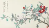 Lin Qingni, Flower and Birds, Ink and color on paper; signed, sealed and