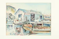 F. Richardson Murray, Boat Livery, BOAT LIVERY, watercolor