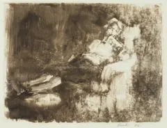 Jack Boul, Seated Figure, COWS and INTERIOR SCENE: FOUR WORKS, each signed in pencil