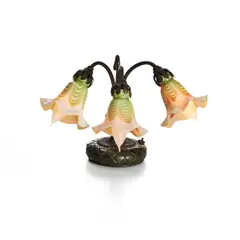 Tiffany Studios, Three-light Lily Desk Lamp Base, 1900, patinated bronze