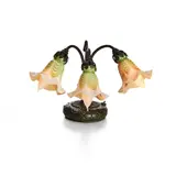 Three-light Lily Desk Lamp Base by Tiffany Studios, 1900, patinated bronze, sold Jan 2023