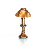 Favrile Glass Candle Lamp by Tiffany Studios, Favrile," shade incised mark "L, sold Jan 2023