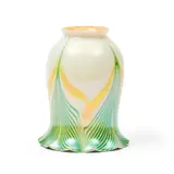 Green-pulled Feather Glass Shade by Alexander Joseph von Steuben, sold Jan 2023